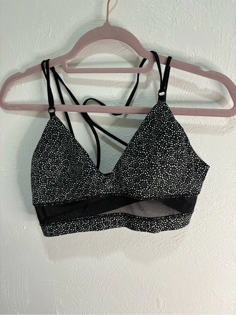 Lululemon Go With The Flow Top Freckle Flower Black White / Black